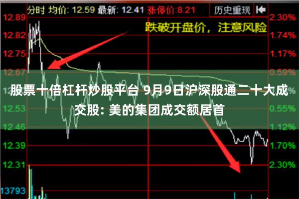 股票十倍杠杆炒股平台 9月9日沪深股通二十大成交股: 美