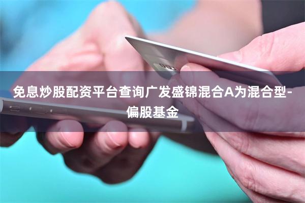 免息炒股配资平台查询广发盛锦混合A为混合型-偏股基金